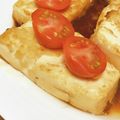 vabochan's cooksnap of when they made 旦那さんも大満足の甘辛豆腐のステーキ.