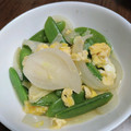 ななみずほママ's cooksnap of when they made スナップエンドウと新タマネギの卵とじ.