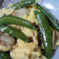 すいーぷりん's cooksnap of when they made ✿蒸しホタテとスナップエンドウの卵とじ✿.