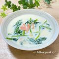 結真は道産子♪'s cooksnap of when they made 牛乳とほうれん草の朝スープ.