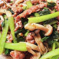 MIKOさん's cooksnap of when they made 豚肉としめじ、小松菜の、オイスターソース.