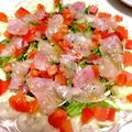 tomitomico's cooksnap of when they made お店の味!鯛のカルパッチョ.