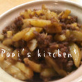 papikun's cooksnap of when they made じゃがいもと挽肉のソース炒め.