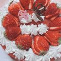 ちゅか02's cooksnap of when they made 誕生日に♪苺たっぷりレアチーズケーキ.