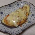きらり流れ星's cooksnap of when they made トースターで！なすのキムチチーズボート.