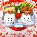 canelé032's cooksnap of when they made キャラ弁にもウインナーでお花のおにぎり.