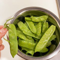 クック甘党。's cooksnap of when they made 簡単！絹さやの筋を一気に取る♡.