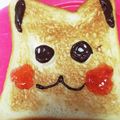 curisupin's cooksnap of when they made かわいい♡ピカチュウトースト.