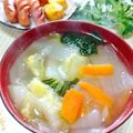 ジュリネ☆'s cooksnap of when they made ある物入れちゃって～白だしで☆お吸い物.
