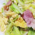 クック漣ちゃん's cooksnap of when they made キャベツとベーコンと卵の炒め物.