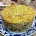 がっちゃんこ！'s cooksnap of when they made ひなまつりに＊華やかごはんケーキ.
