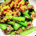 たぬきちまる☆彡's cooksnap of when they made 小松菜と豚肉卵炒め.