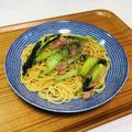 Asato★'s cooksnap of when they made ベーコンと小松菜で簡単パスタ.