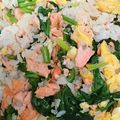 fukudoru's cooksnap of when they made 彩り綺麗なほうれん草と紅鮭の混ぜご飯.