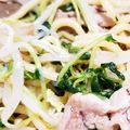 みやしっぽ's cooksnap of when they made 週末ランチに！もやしと豆苗の塩焼きそば♪.