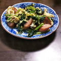 KAKO_KAKO's cooksnap of when they made ほうれん草とソーセージのたまご炒め.