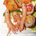 めいめい☆☆☆'s cooksnap of when they made ✤お花畑のウインナー星人´ω`✤お弁当に.