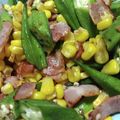 料理スキになってきた's cooksnap of when they made オクラとベーコンの炒めもの.