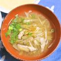 mmameco's cooksnap of when they made ごぼうとなすの味噌汁.