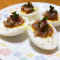ありみりん♡'s cooksnap of when they made 速攻おつまみ≪≪ゆで卵≪≪刻み生ハム.