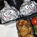 クックLM4MNF☆'s cooksnap of when they made おにぎり 包み方 メタルスライムが現れた.