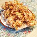 こぶたぬきつねうどん's cooksnap of when they made 手抜き！新玉ねぎとグリンピースのかき揚げ.