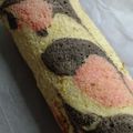 ゆずカフェ's cooksnap of when they made ☆２色マーブル模様のロールケーキ☆.