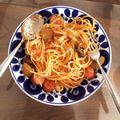 ある・パーカー's cooksnap of when they made なすとベーコンのトマトソースパスタ.