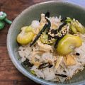 でこなぎ's cooksnap of when they made そら豆ごはん　簡単　　炊き込みごはん.