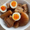 クックDAKW1O☆'s cooksnap of when they made 豚の角煮と大根と半熟卵の煮物.