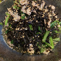 りえこ156's cooksnap of when they made 小松菜と豚肉・ひじきの和え物.