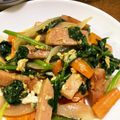 クックYP5QLM☆'s cooksnap of when they made 麺つゆでほうれん草とスパムのチャンプル.
