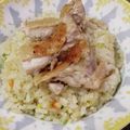 ももも02's cooksnap of when they made 炊飯器で作るガーリックチキンライス♪.