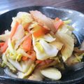 kinniko's cooksnap of when they made さつま揚げの野菜炒め♪.