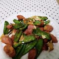 10りい's cooksnap of when they made さやえんどうとウインナーの卵炒め.