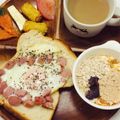 choco831's cooksnap of when they made ◉刻みソーセージの目玉焼き◉トースト.