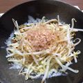 cafesuki's cooksnap of when they made もやしと卵のレンジ蒸しお好み焼き風.