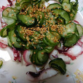 はむはむワンコ's cooksnap of when they made 梅酢たこ きゅうりとわかめの酢の物.