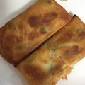 かんじきんぐ's cooksnap of when they made エビとスナップエンドウのチーズ春巻き.