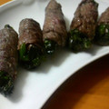 徹嫁っち's cooksnap of when they made 簡単お弁当おかず　豚肉で菜の花巻き.
