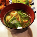 ゆいmaru3's cooksnap of when they made 水菜とちくわの味噌汁.