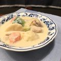クック5E2Q86☆'s cooksnap of when they made カブ入り 簡単 チキン豆乳シチュー.