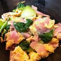 しもべ2020's cooksnap of when they made 簡単☆チンゲン菜、ベーコン、卵の炒め物.