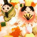 みきんこと神威's cooksnap of when they made キャラ弁♡ひなまつりお雛様とお内裏様.