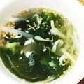 さおりらっくま's cooksnap of when they made ★レンジで簡単★もやし＆わかめのスープ.