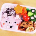 ♡CHIRINA♡'s cooksnap of when they made ＊キャラ弁＊簡単★ペタっとぶたちゃん♡.