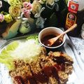 虹色♪︎ちゅーりっぷ's cooksnap of when they made 吹田SAの「ビフカツ定食」風.