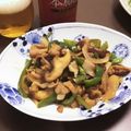 居酒屋まるみ's cooksnap of when they made 【無限ピーマン】玉ねぎと椎茸で青椒肉絲味.