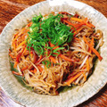 ちゃちゃまる26's cooksnap of when they made こんにゃくともやしとにんじんの甘辛炒め.