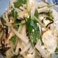 いさみょば's cooksnap of when they made 賄い副菜！大根と水菜の白和え風！.